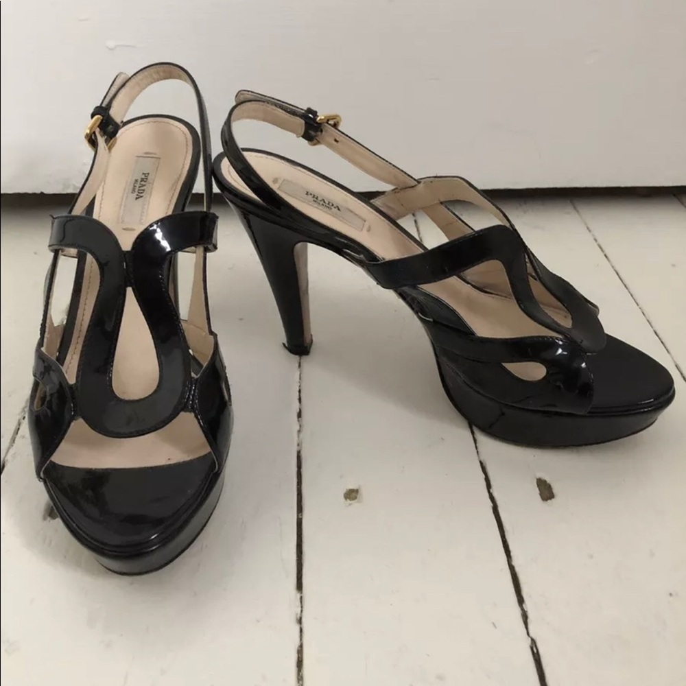 Black Prada Sandals Sz8